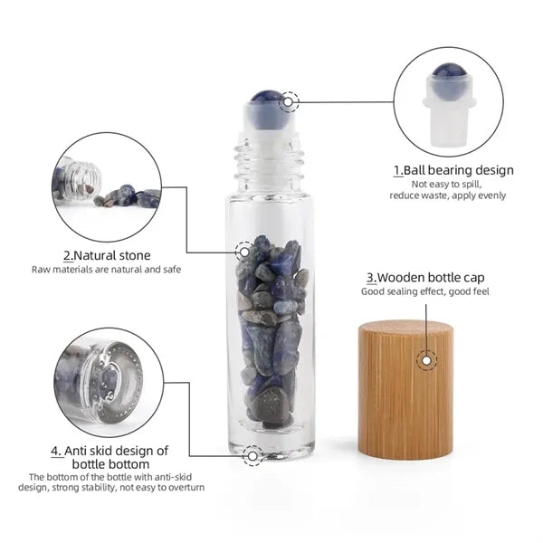 Essential Oil Gemstone Roller Ball Bottle