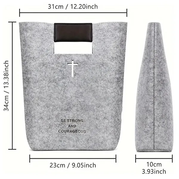 Bible Felt Tote Handbag