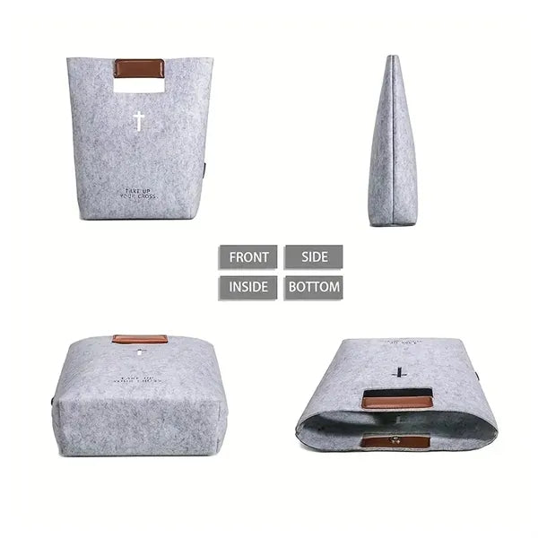 Bible Felt Tote Handbag