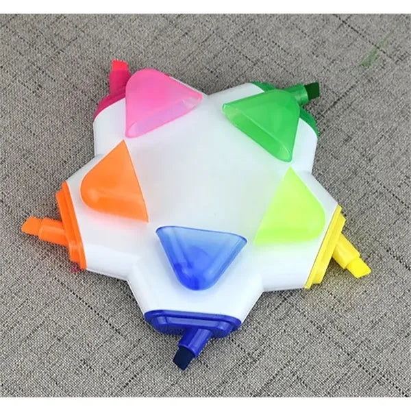 5 Colors Star Shaped Highlighter Pen