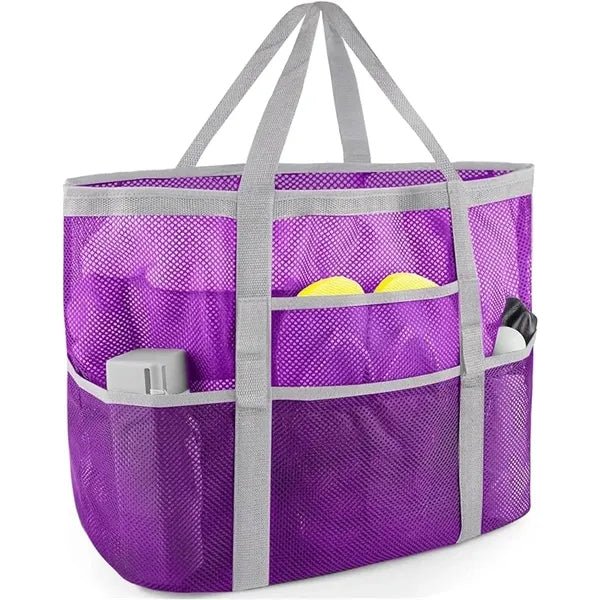 8 Pockets Mesh Beach Tote Bag