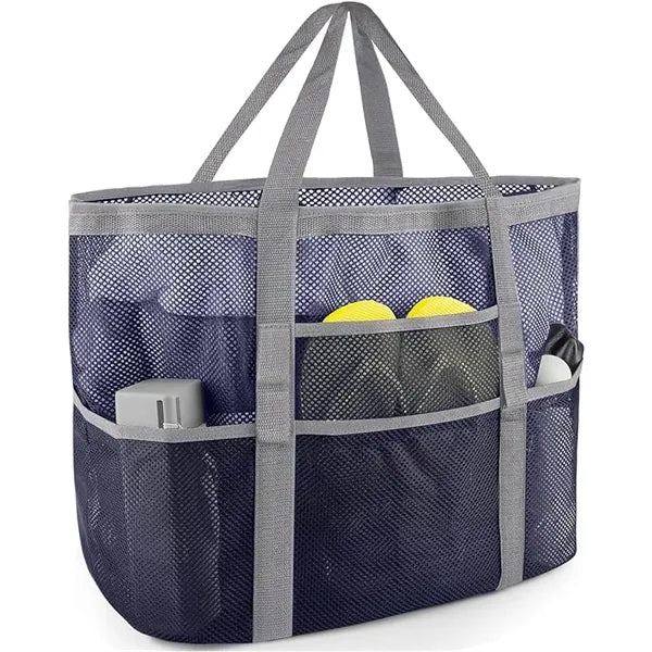 8 Pockets Mesh Beach Tote Bag