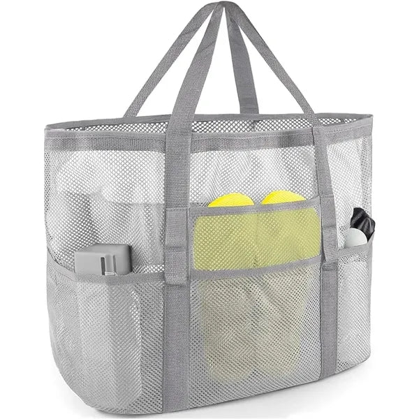 8 Pockets Mesh Beach Tote Bag