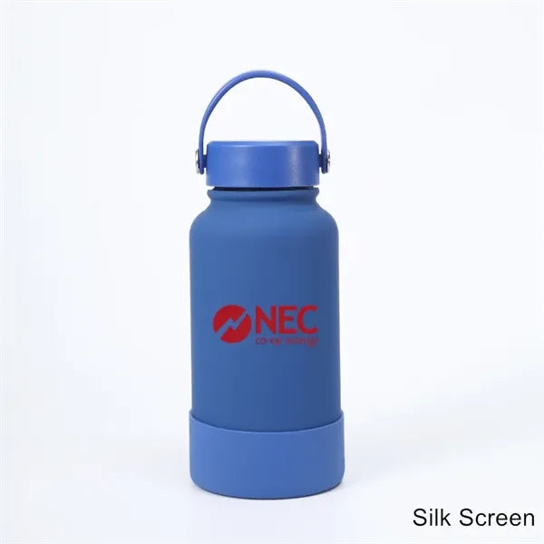 40 oz Insulated Water Bottle with Handle Lid and Rubber Boot