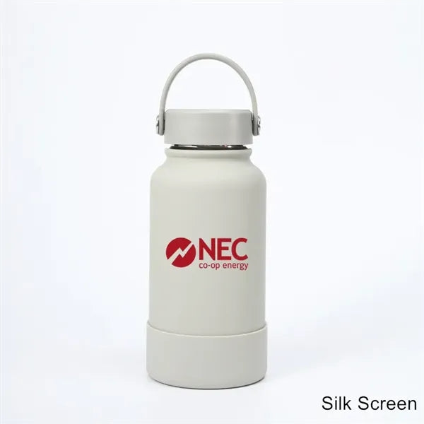 40 oz Insulated Water Bottle with Handle Lid and Rubber Boot