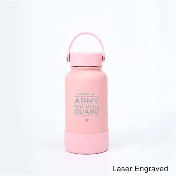 40 oz Insulated Water Bottle with Handle Lid and Rubber Boot