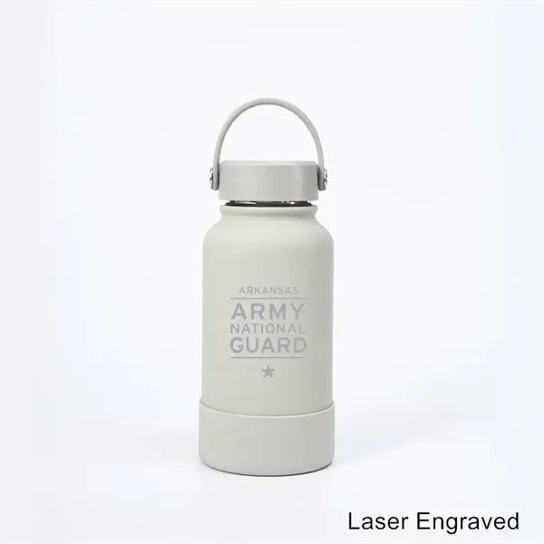 40 oz Insulated Water Bottle with Handle Lid and Rubber Boot