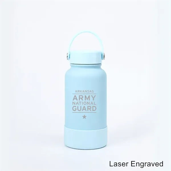 40 oz Insulated Water Bottle with Handle Lid and Rubber Boot