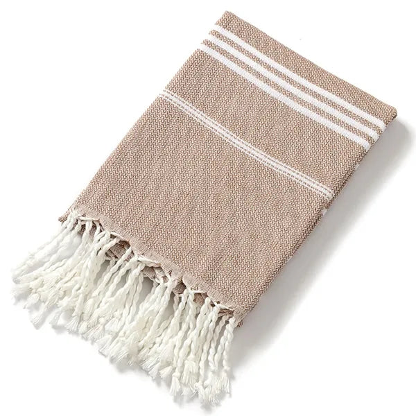 Large Absorbent Cotton Wrap Turkish Tassel Beach Towel