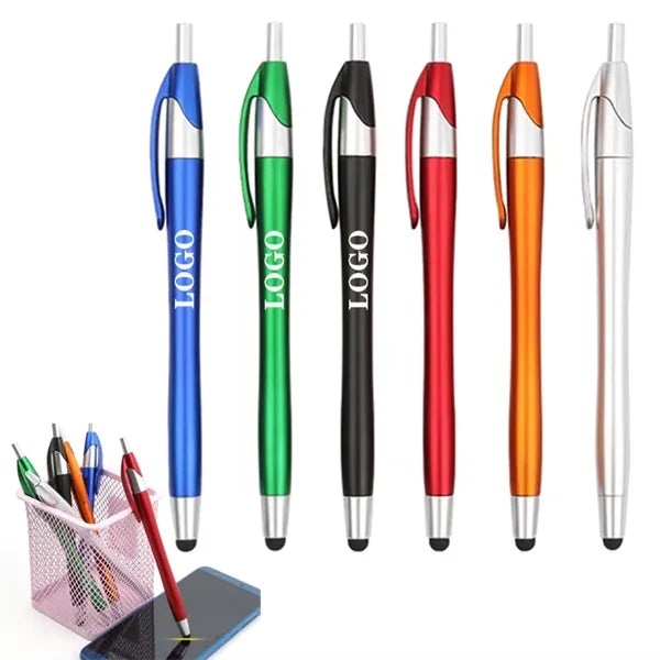 2-in-1 Click Action Matte Finish Ballpoint Pen With Stylus