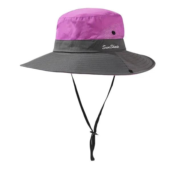 Unisex Fashion Color Blocking Sun Hat with Big Brim