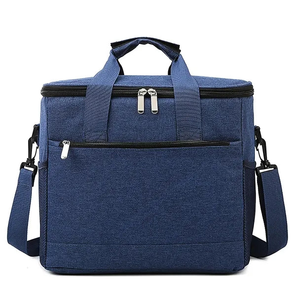 33L Oxford Insulated Lunch Picnic Cooler Handbag With Strap