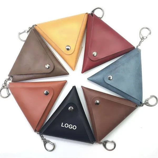 Triangle Mini Coin Pouch Keychain