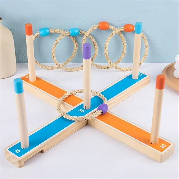 Wooden Ring Tossing for Kids