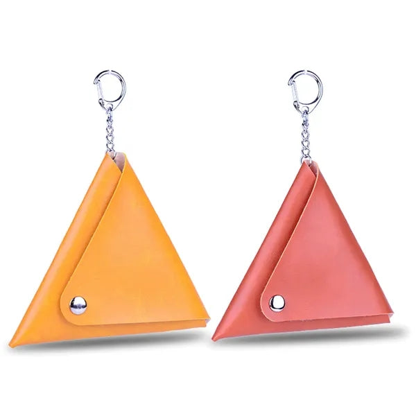 Triangle Mini Coin Pouch Keychain
