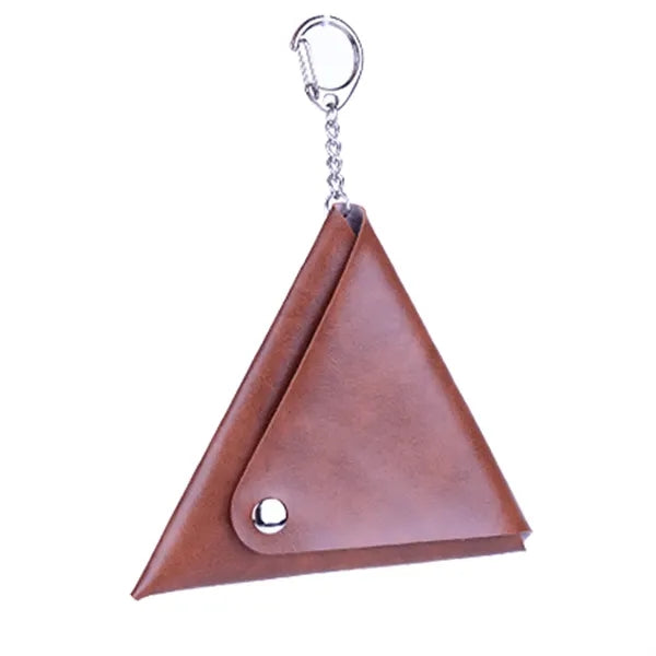Triangle Mini Coin Pouch Keychain