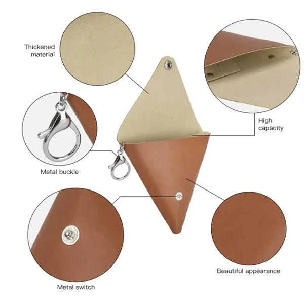 Triangle Mini Coin Pouch Keychain