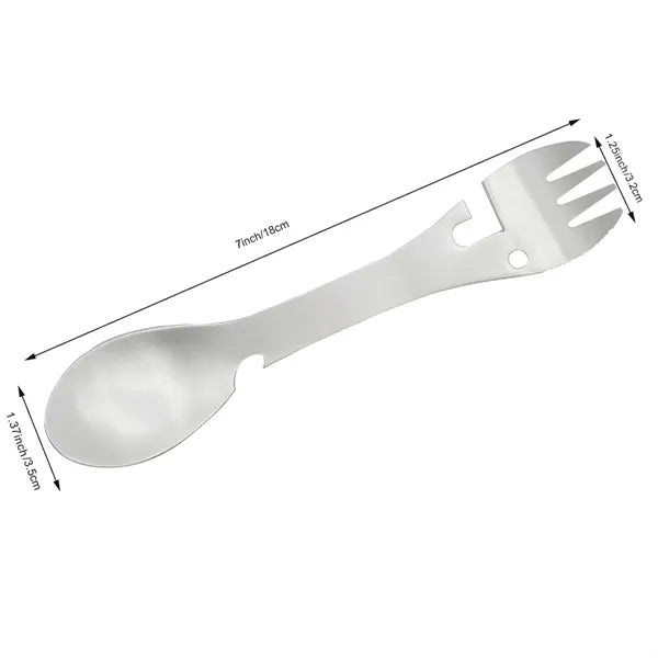 5 In 1 Stainless Steel Fork Spoon Combo Camping Utensil