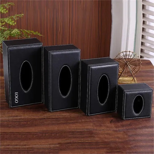 Black Rectangle Tissue Box Cover