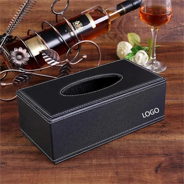 Black Rectangle Tissue Box Cover