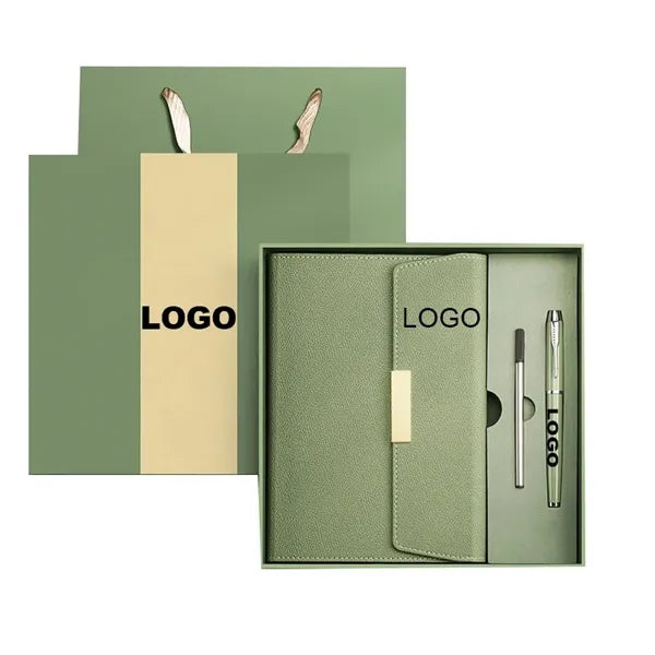Thick Classic Premium Paper Hardcover Notebook Set With Pen
