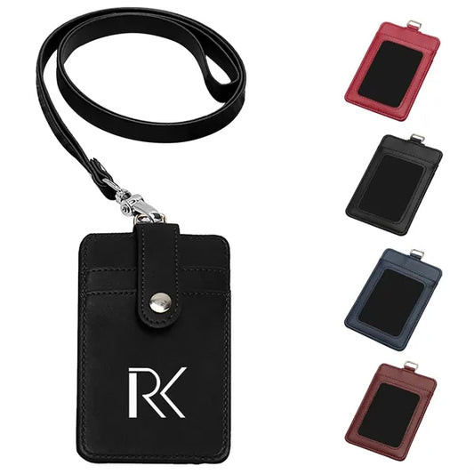 PU Leather Lanyard Card Holder