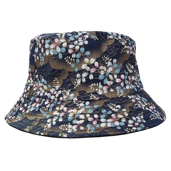 Flower Printed Double-sided Cotton Bucket Hat