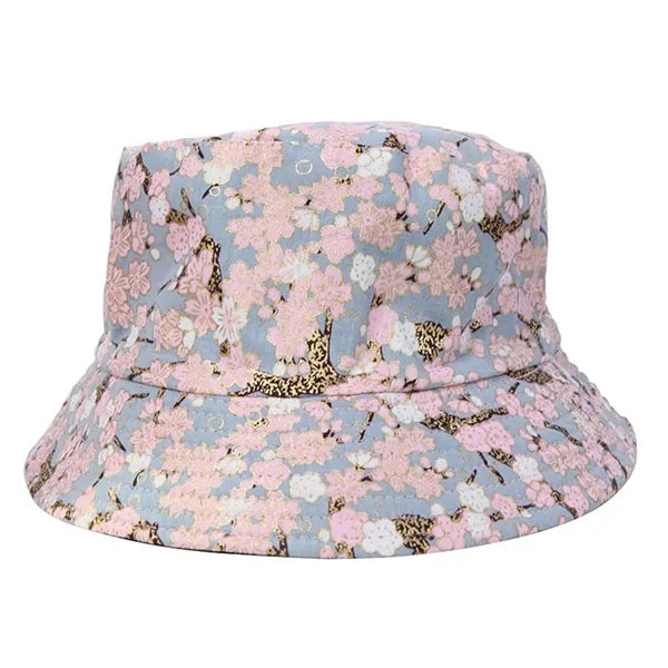 Flower Printed Double-sided Cotton Bucket Hat