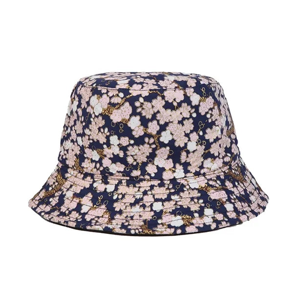 Flower Printed Double-sided Cotton Bucket Hat
