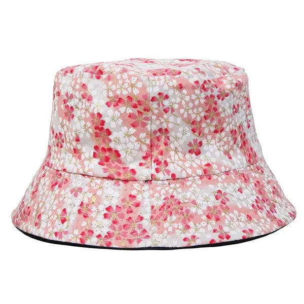 Flower Printed Double-sided Cotton Bucket Hat