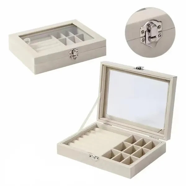 Glass Jewelry Box With Lid