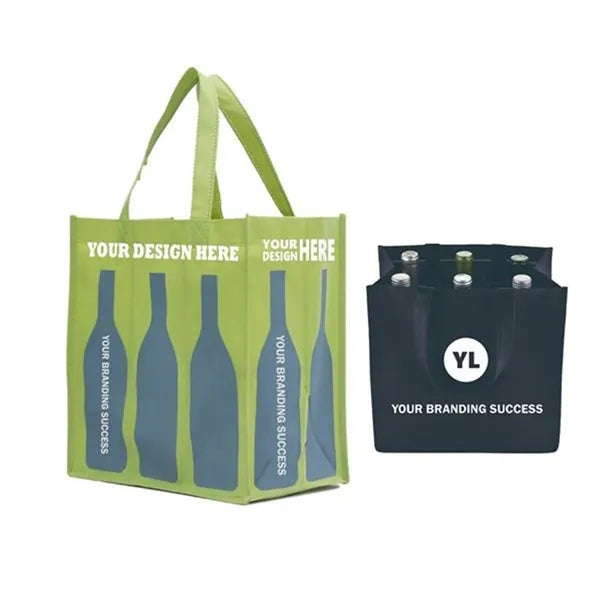 6 Bottle Non-Woven Wine Carrier Tote