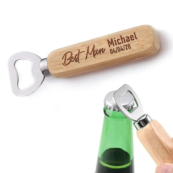 Wooden Handle Bottle Opener