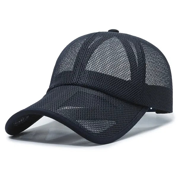 Curved Brim Breathable Sun Hat Mesh Trucker Cap