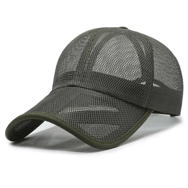 Curved Brim Breathable Sun Hat Mesh Trucker Cap