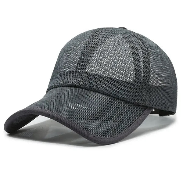 Curved Brim Breathable Sun Hat Mesh Trucker Cap