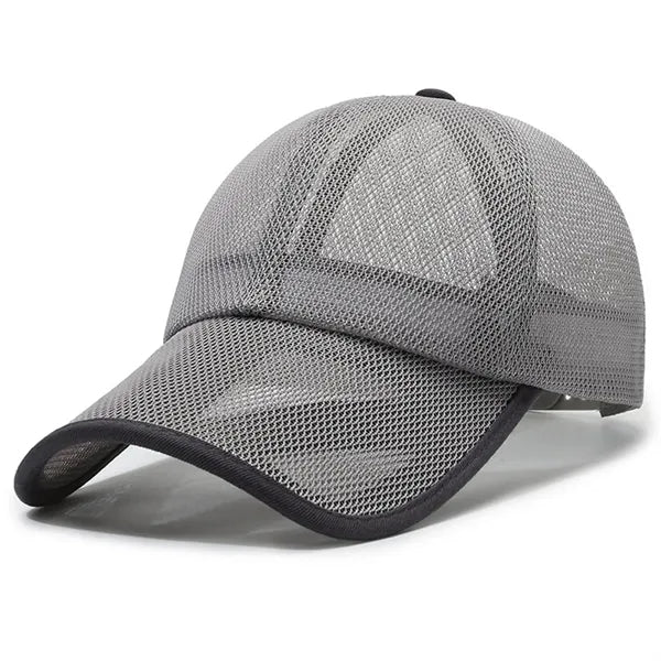 Curved Brim Breathable Sun Hat Mesh Trucker Cap
