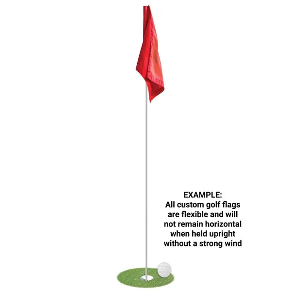 14" x 20" Custom Single Reverse Golf Flag with Tube