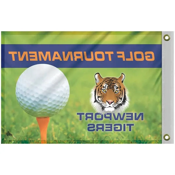 14" x 20" Single Reverse Golf Flag with Heading & Grommets