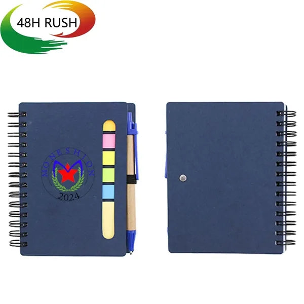 Spriral Notebook, Pen & Sticky Notes Set