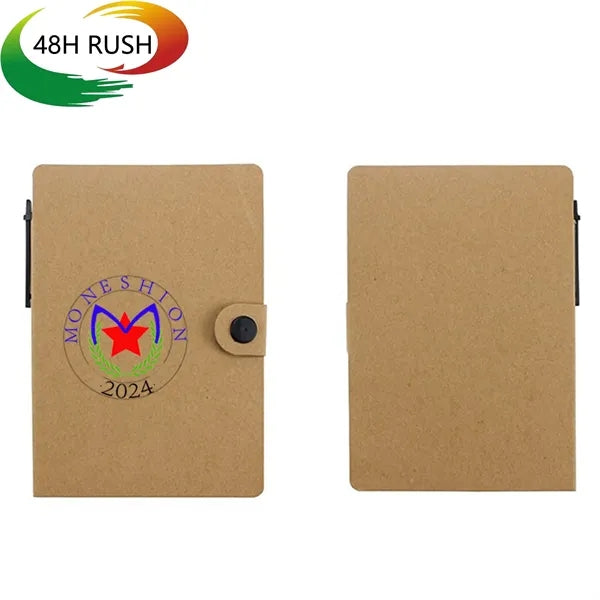 Eco-friendly Notebook w/ Button Pen