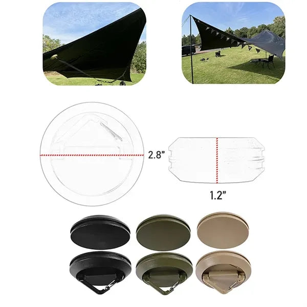 2 4/5" ABS Camping Hiking Tents Hanging Strong Magnetic Hook
