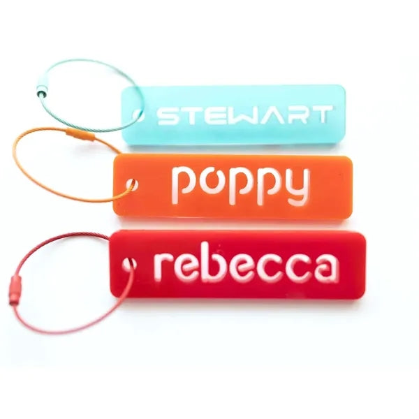 Acrylic 3D Keychain - Name Tag Bag Charm