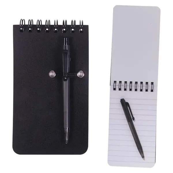 Small Spiral Bound Jotter Notebook with Pen