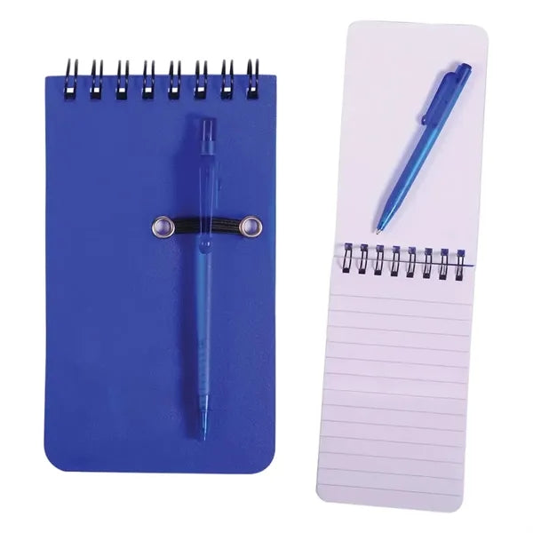 Small Spiral Bound Jotter Notebook with Pen