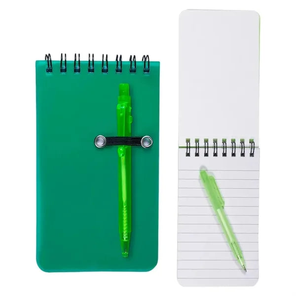 Small Spiral Bound Jotter Notebook with Pen