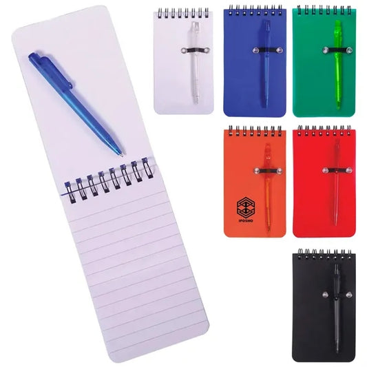 Small Spiral Bound Jotter Notebook with Pen