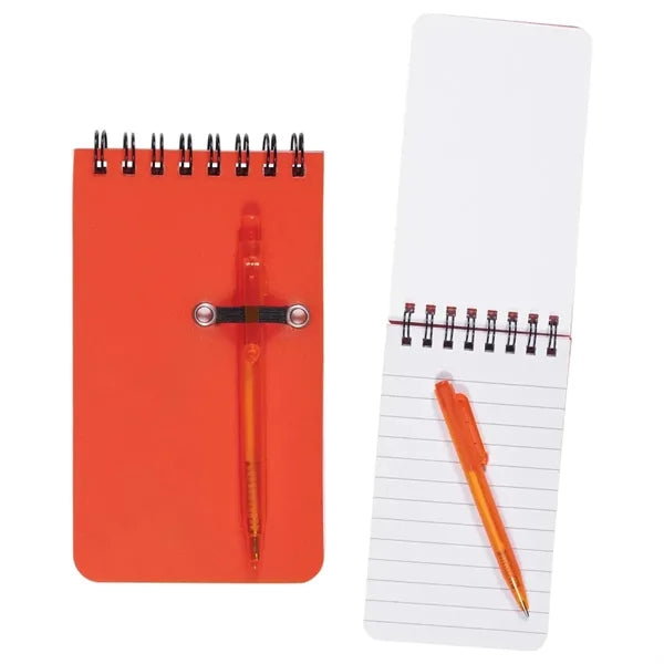 Small Spiral Bound Jotter Notebook with Pen