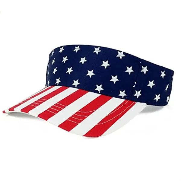 American Flag Sun Visor Hat