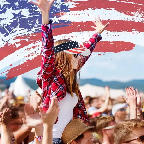 American Flag Sun Visor Hat